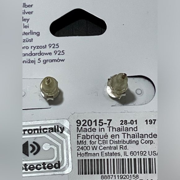 (.925 Sterling Silver) - Claire’s Sterling Silver Earrings - New - Picture 3 of 3